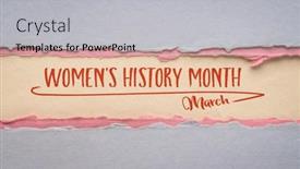  Presentation with events women - PPT layouts enhanced with march-women-history-month-handwriting background and a light gray colored foreground