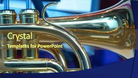  Presentation with trumpet - Beautiful PPT layouts featuring marching band - closeup of a portion backdrop and a tawny brown colored foreground