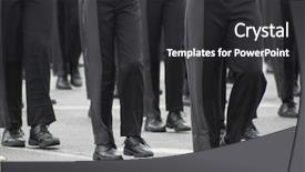  Presentation with marching band - Beautiful presentation featuring marching band detail of feet backdrop and a dark gray colored foreground