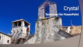  Presentation with festival china town - Cool new slides with marco polo tower - korcula town backdrop and a  colored foreground