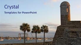  Presentation with florida - Presentation theme with marcos in st augustine florida background and a sky blue colored foreground