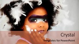  Presentation with mardigras - Slide set enhanced with mardigras - adorable black girl child dressed background and a coral colored foreground