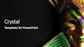  Presentation with colorful mardi gras - Beautiful presentation featuring mardigras - colorful mardi gras mask background backdrop and a black colored foreground