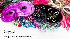  Presentation with mardigras - Cool new presentation theme with mardigras - masks and beads for disguise backdrop and a white colored foreground