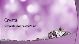  Presentation with mardigras - Audience pleasing slide set consisting of mardigras - traditional female carnival venetian mask backdrop and a lemonade colored foreground