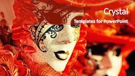  Presentation with venice - Cool new presentation design with mardigras - traditional venice mask with colorful backdrop and a crimson colored foreground