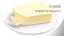  Presentation with peanut butter healthy spread - Beautiful PPT layouts featuring margarin - plate with healthy fresh butter backdrop and a cream colored foreground