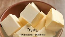  Presentation with butter - Amazing slide deck having margarine - bowl with cubes of butter backdrop and a coral colored foreground