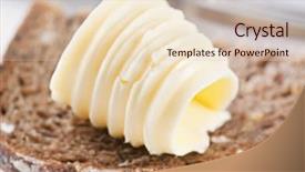  Presentation with margarine - PPT theme with margarine - bread and butter background and a lemonade colored foreground