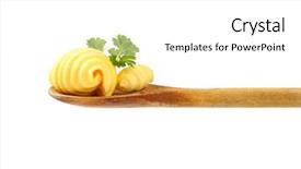  Presentation with margarine - Cool new theme with margarine - butter curls and fresh parsley backdrop and a white colored foreground