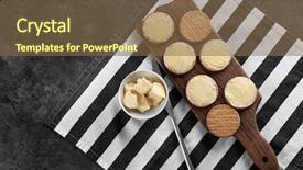  Presentation with margarine - Audience pleasing PPT theme consisting of margarine - composition with fresh butter backdrop and a tawny brown colored foreground