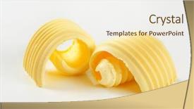  Presentation with margarine - Beautiful presentation featuring margarine - curls of fresh butter backdrop and a sky blue colored foreground