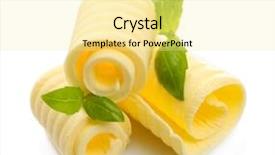  Presentation with butter - Cool new presentation theme with margarine - curls of fresh butter backdrop and a blonde colored foreground