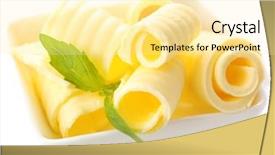  Presentation with margarine - Cool new theme with margarine - curls of fresh butter backdrop and a blonde colored foreground