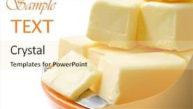  Presentation with margarine - Colorful PPT layouts enhanced with margarine - fresh creamy real butter backdrop and a lemonade colored foreground