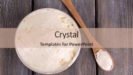  Presentation with margarine - Audience pleasing PPT layouts consisting of margarine - fresh homemade butter in bowl backdrop and a lemonade colored foreground