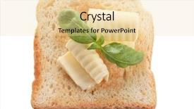  Presentation with margarine - Slide set with margarine - slice of bread with butter background and a lemonade colored foreground
