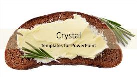  Presentation with margarine - Audience pleasing presentation design consisting of margarine - slice of rye bread backdrop and a lemonade colored foreground