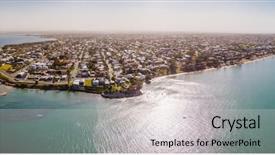  Presentation with point of view - Presentation design consisting of aerial drone view of woody background and a lemonade colored foreground