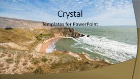  Presentation with beach rocks - Presentation with marge - coast of sea with beach background and a  colored foreground