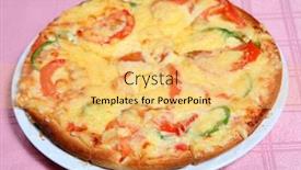  Presentation with greek - Presentation enhanced with margherita-pizza-on-a-plate background and a yellow colored foreground