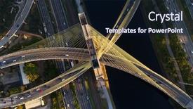  Presentation with risk management top view - PPT theme enhanced with margin - top view of estaiada bridge background and a wine colored foreground