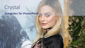  Presentation with theatre - Presentation theme enhanced with margot-robbie-at-the-los background and a sky blue colored foreground