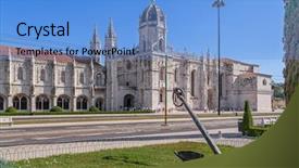  Presentation with classified - Cool new theme with maria de belem monastery classified backdrop and a teal colored foreground