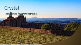  Presentation with monastery - Amazing slide deck having maria de poblet monastery spain backdrop and a light blue colored foreground