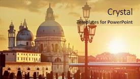  Presentation with santa - Slide deck enhanced with maria della salute street lamp background and a  colored foreground