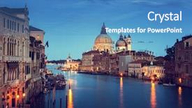  Presentation with canal - Slide deck consisting of maria della salute venice italy background and a  colored foreground