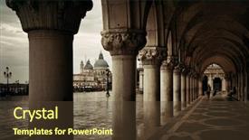  Presentation with catholic history santa maria - Slide set consisting of maria della salute with columns background and a  colored foreground