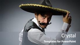  Presentation with mexican - Amazing theme having mariachi - mexican man in funny concept backdrop and a gray colored foreground