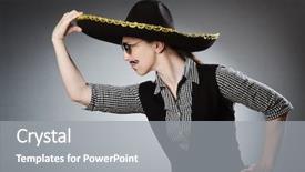  Presentation with mariachi - Beautiful PPT layouts featuring mariachi - person wearing sombrero hat backdrop and a  colored foreground