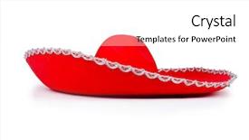  Presentation with mariachi - Beautiful PPT layouts featuring mariachi - red mexixan sombrero hat isolated backdrop and a white colored foreground