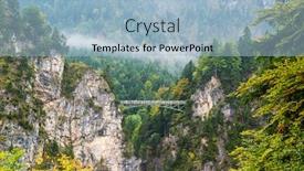  Presentation with bridge - Colorful PPT theme enhanced with marienbrucke-mary-s-bridge-situated backdrop and a light blue colored foreground