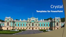  Presentation with ukraine - Colorful slide deck enhanced with mariinsky-palace-landmark-of-kiev backdrop and a dark gray colored foreground
