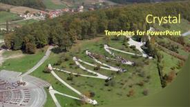  Presentation with virgin mary - Amazing presentation theme having marija-bistrica-croatia-sep-14 backdrop and a tawny brown colored foreground