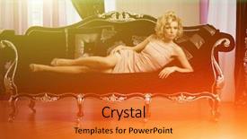  Presentation with light rays - Slides with marilyn monroe - beauty young model woman background and a gold colored foreground