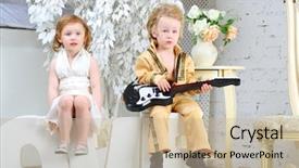  Presentation with white letters - Slide deck consisting of city of berlin in germany background and a light gray colored foreground