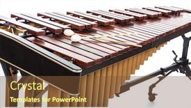  Presentation with condolence white wax candle - Presentation consisting of marimba-with-mallets-on-white background and a tawny brown colored foreground