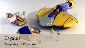  Presentation with children plush toy and dolls - Beautiful presentation design featuring robot sous marin - 3d rendering of children's set backdrop and a  colored foreground