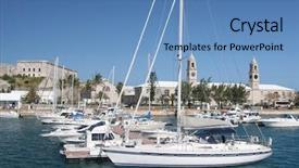  Presentation with naval - Presentation consisting of marina at the royal naval background and a teal colored foreground