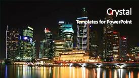  Presentation with skyscraper - Cool new theme with marina bay - cityscape of skyscraper in singapore backdrop and a black colored foreground