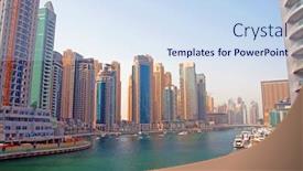  Presentation with marina - Amazing slides having marina boats 3 backdrop and a sky blue colored foreground