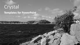  Presentation with swedish - Presentation theme consisting of marina-of-the-swedish-fishing background and a gray colored foreground