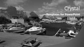  Presentation with swedish - PPT layouts enhanced with marina-of-the-swedish-fishing background and a gray colored foreground