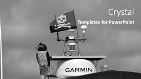  Presentation with swedish - PPT theme with marina-of-the-swedish-fishing background and a gray colored foreground