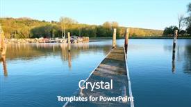  Presentation with new york - Slide set consisting of marina-on-lake-cayuga background and a teal colored foreground