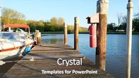  Presentation with new york - Presentation theme consisting of marina-on-lake-cayuga background and a tawny brown colored foreground